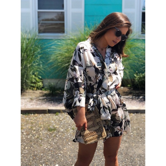 🆕Maryann Floral Leaf Tropical Print Kimono Dress - Picture 6 of 8